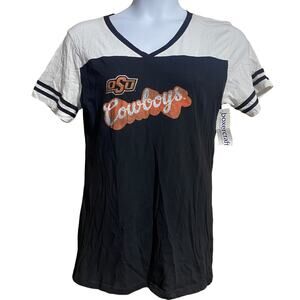 Boxercraft Oklahoma State OSU Cowboys Black White Powder Puff Tee NWT 2X